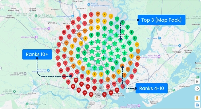 How to read Local Dominator GeoGrid Heatmap